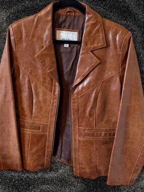 Genuine Leather Blazer Jacket